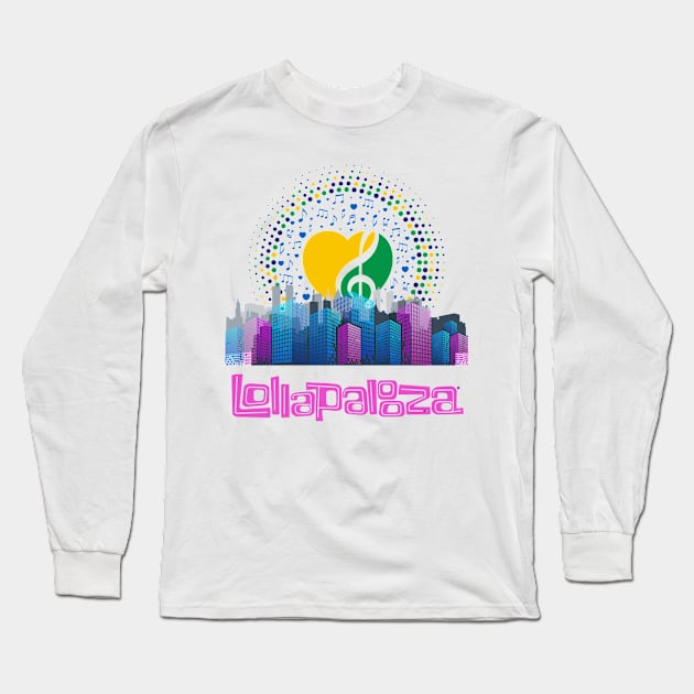 Lollapalooza Long Sleeve T-Shirt by smkworld